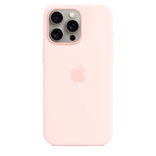 Чехол iPhone 15 Pro Max Silicone Case MagSafe Light Pink