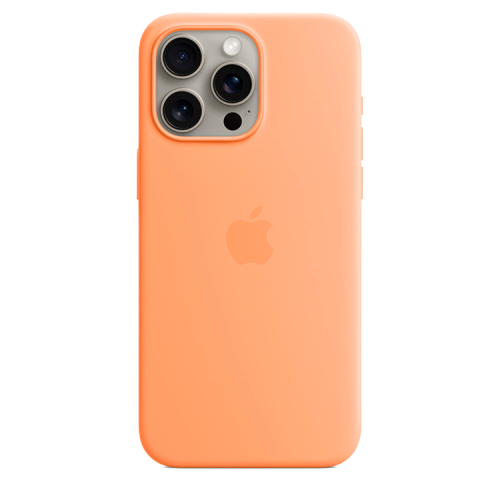 Чехол iPhone 15 Pro Max Silicone Case MagSafe Orange Sorbet