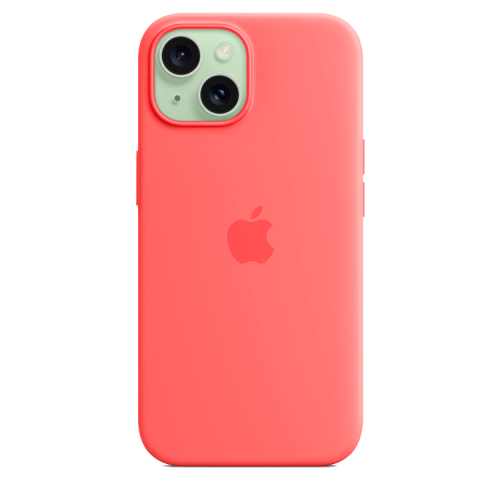 Чехол iPhone 15 Pro Silicone Case MagSafe Guava