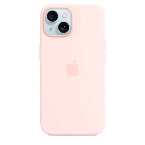 Чехол iPhone 15 Silicone Case MagSafe Light Pink