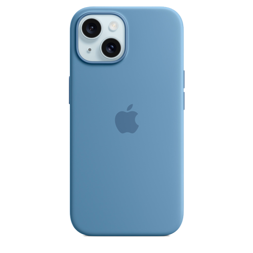 Чехол iPhone 15 Silicone Case MagSafe Winter Blue