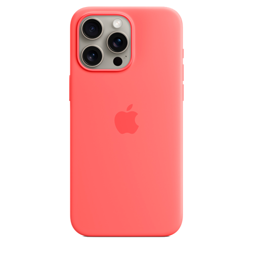 Чехол iPhone 15 Pro Max Silicone Case MagSafe Guava