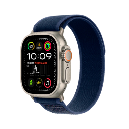 Apple Watch Ultra 2 Natural Titanium 49 mm Trail Loop Blue