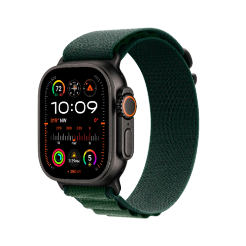 Apple Watch Ultra 2 Black Titanium 49 mm Alpine Loop Dark Green